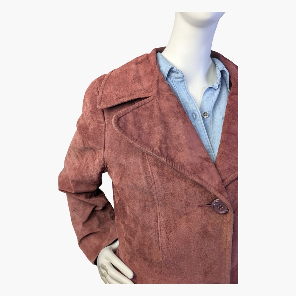 Vintage 70s Long Suede Coat | Union Made | Women's Medium - Picture 3 of 10